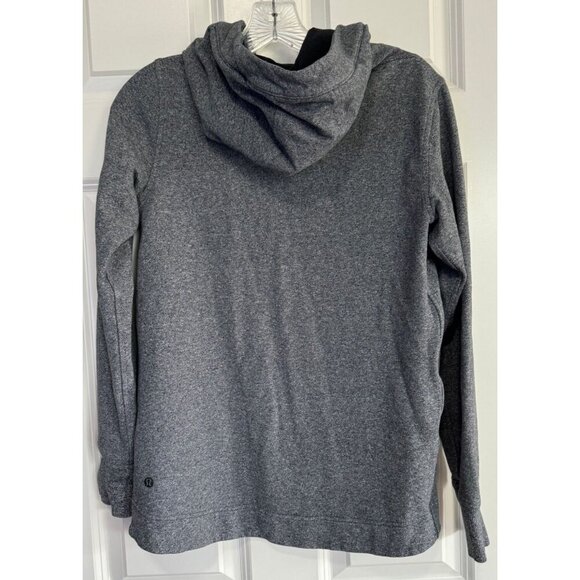 Lululemon Split Pullover Hoodie Sweatshirt Charcoal Gray Speckled Black Womens 4 - Picture 2 of 7